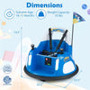 Blue 5-Point Seat Belt Kids Bumper Car With Flashing Lights & Music, Safe 0.7-1.2 MPH Ride-On Toy For Boys & Girls