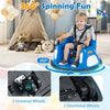 Blue 5-Point Seat Belt Kids Bumper Car With Flashing Lights & Music, Safe 0.7-1.2 MPH Ride-On Toy For Boys & Girls