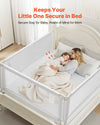 3 Piece Toddler Bed Rail, Kids Beds Guard Rail With Reinforced Iron Pipe And Oxford Cloth, Adjustable Height Bed Side Railing, Portable Guard Bumper Barrier For Queen Size, 3 Sides, Grey