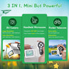 1Pc 3 In 1 Kids Microscope Telescope Camera 1,000X Handheld USB Mini Microscope With LED Light 6 Sample Slides 32G MMC Card For Boys Girls Aged 6 Years Old