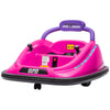 12V Kids Bumper Car Twins Motor with Parent Remote Control, Safety Belt, Lights, 360° Rotation, Pink